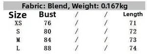 Size chart for V-neck solid color strap dress with bust and length measurements in cm