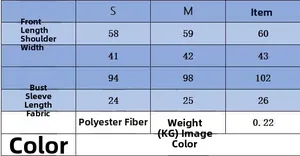 Size chart for women's yellow V-neck knit top detailing lengths, bust and fabric
