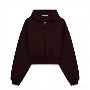 Set felpa con cappuccio marrone slim fit e pantaloni a gamba larga per l'autunno