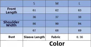 Size chart for women's black knit cardigan including length, chest, and sleeve measurements