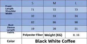 Size chart for vintage high neck short sleeve knit top showing S, M, L measurements