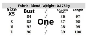 Detailed size chart for lace hem vest with measurements for bust, shoulder, and length