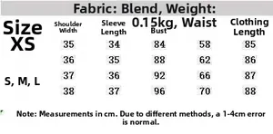 Detailed size chart for the slim fit summer embroidered dress with fabric weight and measurements