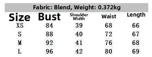 Size chart with measurements for off-the-shoulder puff sleeve waist-cinching shirt