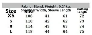 Detailed size guide table for women lace satin shirt with measurements for XS to L