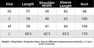 Size chart for vintage plaid drawstring shirt showing length and sleeve measurements