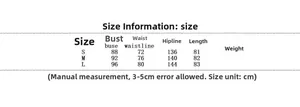 Detailed size chart for pink floral long sleeve mini dress with waist measurements