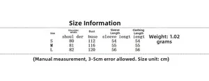 Size chart for women's vintage faux leather bomber jacket with bust and shoulder details