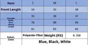 Detailed size chart for off-shoulder knitted sweater with fabric and measurements in cm