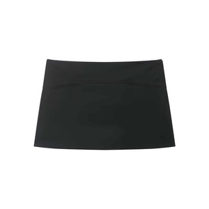 Mini-jupe de sport noire minimaliste avec ourlet sans couture en tissu extensible
