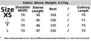 Size chart for vintage plaid drawstring shirt with detailed fabric and dimension details