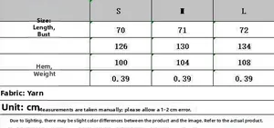 Detailed size chart for retro sleeveless tank top with measurements in cm for S-L