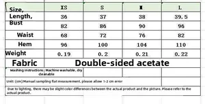 Detailed size chart for feather trim tube top with bust and waist measurements in cm