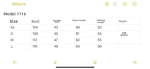 Size chart for women's apricot faux fur short jacket showing chest and sleeve measurements