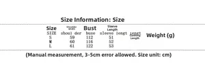 Detailed size chart for vintage plaid long sleeve shirt with bust and length measurements