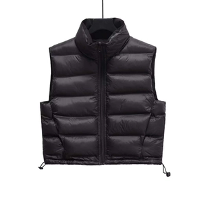 Women Casual Stand Collar Puffer Vest Sleeveless Quilted Jacket Solid Color Padded Waistcoat Autumn Winter Outerwear
