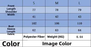 Size chart for women's slim fit blazer with detailed length, shoulder, bust and sleeve data