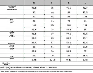 Detailed size guide table for V-neck velvet romper including bust and waist measurements