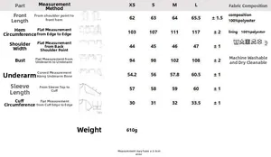 Size chart for women vintage plaid blazer showing measurements for XS to L in centimeters