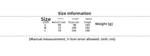 Size guide table for women's slim fit suit trousers showing waist and length measurements