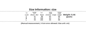 Size guide with shoulders, bust and sleeve measurements for slim fit suit set