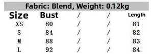 Detailed size chart for satin halter top showing bust and length in XS to L sizes