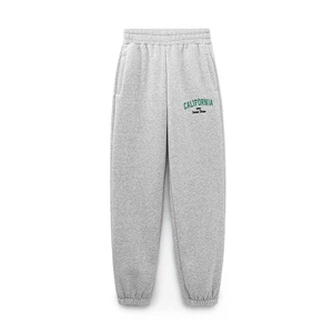 Light grey joggers featuring California 1991 letter print and elastic cuffs