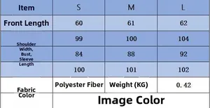 Detailed size chart for off-shoulder knit sweater showing length, bust and sleeve info