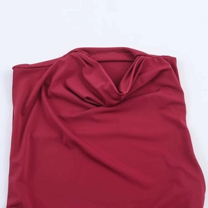 Women's summer sleeveless maxi dress in deep red with elegant pleated cowl neck detail