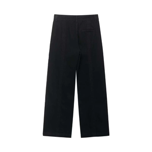 Pantalon Décontracté à Taille Haute et Jambes Droites pour Femmes Avec Franges Métalliques Mode Streetwear Pantalon Long en Polyester