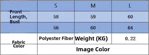Size chart for slim fit two-tone tank top detailing chest and front length measurements