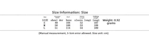 Detailed size chart for double-breasted trench coat with shoulder and bust measurements