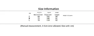 Detailed size chart for women's plaid skirt showing waist and length measurements