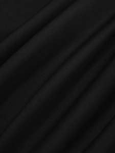 Close-up of black ribbed stretch fabric texture for women sleeveless bodysuit