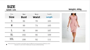 Detailed size chart and measurement guide for elegant ruffle sequin bodycon dress