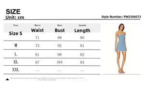 Guide des tailles pour robe courte bleu clair avec dentelle, mesures taille et buste