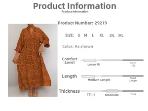 Detail view of stylish V-neck printed maxi dress featuring a loose fit and orange floral pattern