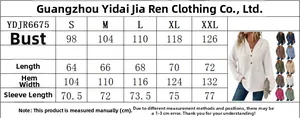 Detailed size chart for waffle knit hoodie showing measurements from S to XXL