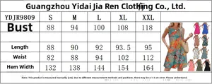 Tabella guida taglie dettagliata per abito casual donna senza maniche con misure in CM