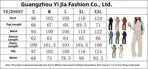Tableau des tailles détaillé pour l'ensemble sweat-shirt deux pièces à fentes latérales