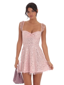 Dames Sexy Pailletten Camisole Mini Jurk Rugloos Vetersluiting V-hals A-lijn Ruches Feestjurk Streetwear Clubwear