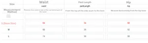 Detailed size chart for Christmas high waist skirt including waist and hip measurements
