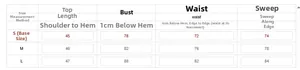 Detailed size chart for sexy rhinestone slim fit tank top including S M and L dimensions