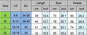Size chart for women's slim heart tag tank top showing S to XL measurements in inches and cm