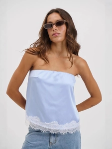 Women Sexy Satin Lace Patchwork Tube Top Strapless Sleeveless Crop Top Elegant Solid Color Party Clubwear Slim Fit Vest