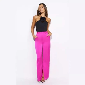 Damen Sexy 3D Rose Blume Halter Tank Top Rückenfrei Slim Fit Ärmellos Y2K Streetwear Mode Party Clubwear Crop Top