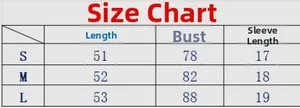 Detailed size chart for women's slim fit crew neck short sleeve ribbed t-shirt top