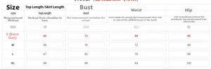 Detailed size chart for women sequin tube dress covering S to XL measurements and guide