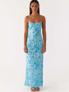 Sexy Sequin Floral Embroidered Halter Maxi Dress Backless Bodycon High Slit Evening Party Dress Elegant Summer Long Gown