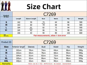 Size chart for women's deep V-neck dress with bust, waist, and hip measurements in cm